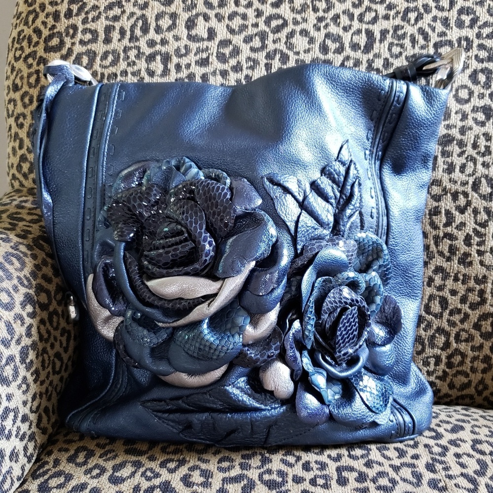 Brighton Collectibles Blue leather handbag